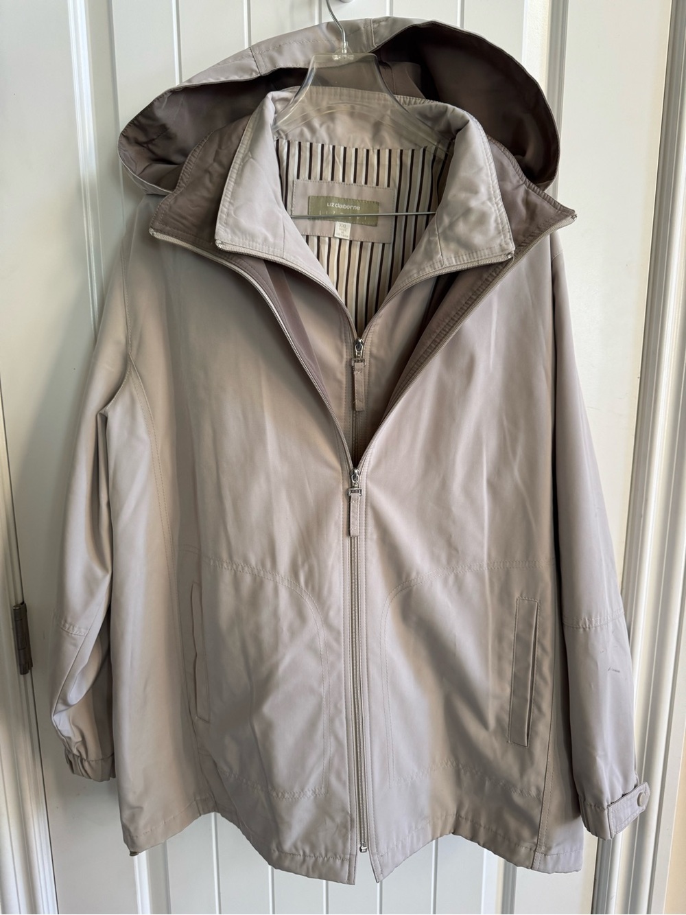 Liz Claiborne Light Taupe Hooded Men's Jacket